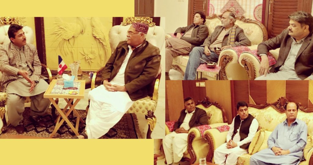 ايس ٽي پي سربراه ڊاڪٽر قادر سان بلوچ اڳواڻ اِيڊوڪيت چنگيز خان بلوچ جي ملاقات، سياسي صورتحال تي ڳالهيون