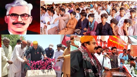 ڪامريڊ حيدر بخش جتوئي جي ورسي ملهائي وئي.